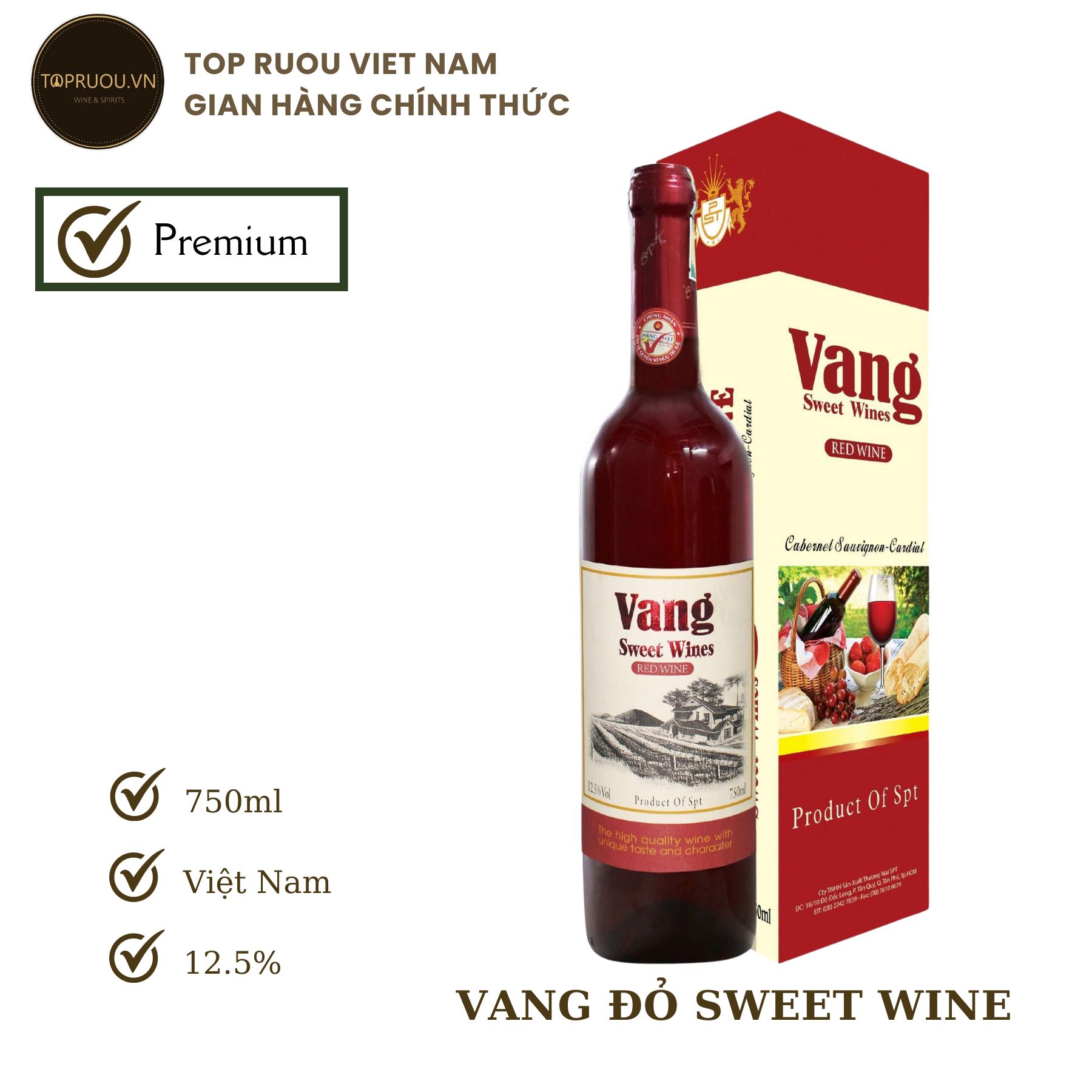 Rượu vang đỏ sweet wine 750ml