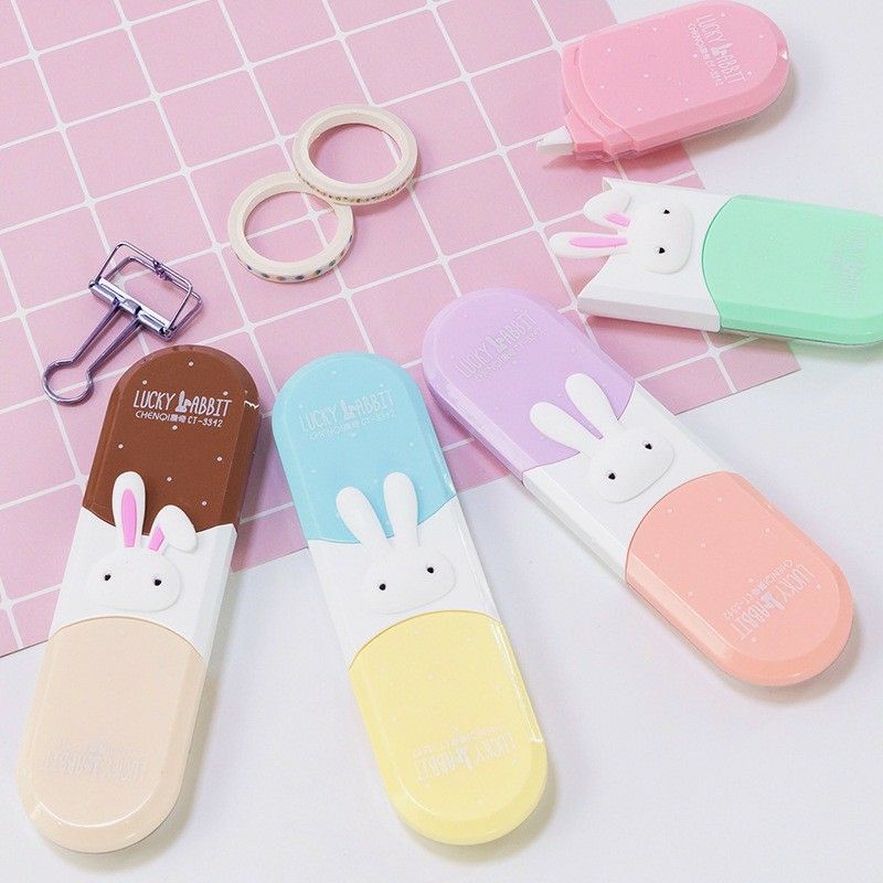 Bút xóa kéo hình thỏ 2 đầu LUCKY RABBIT