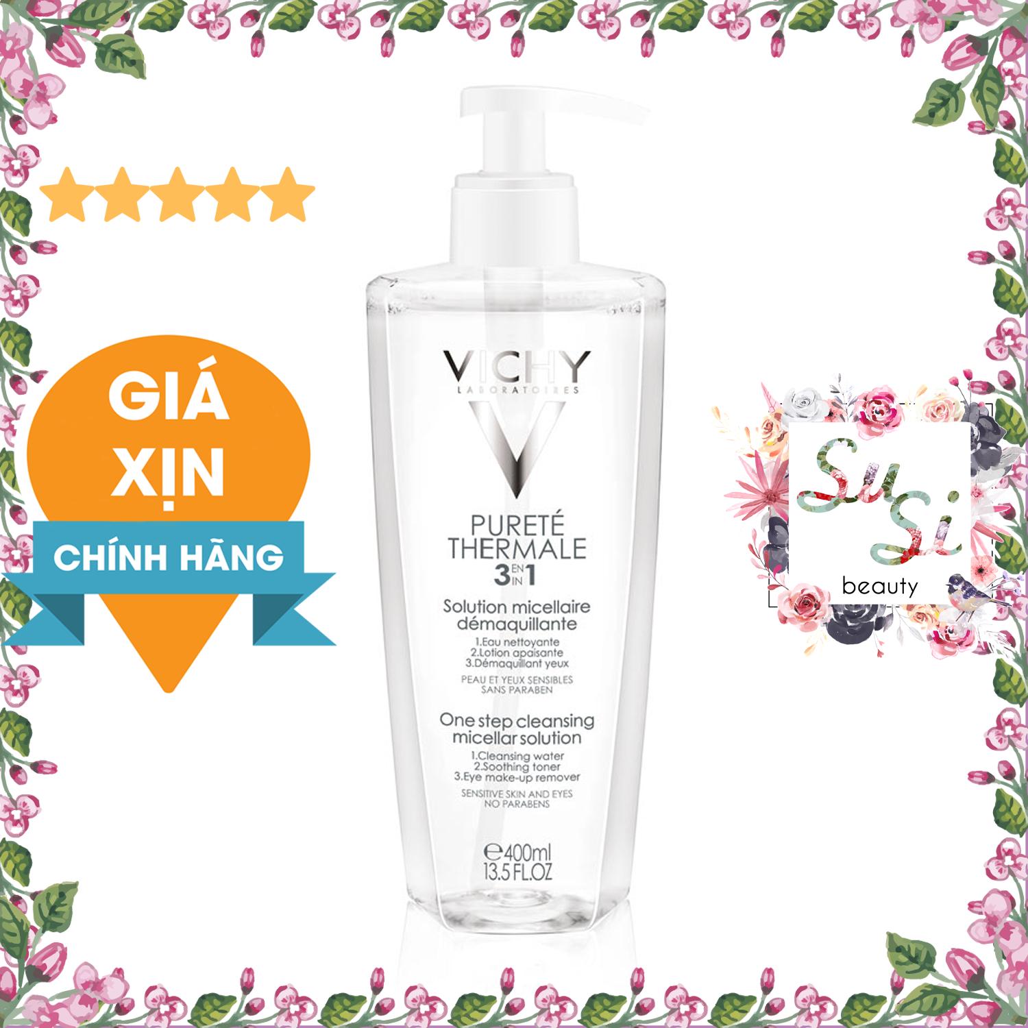 Nước Tẩy Trang Vichy cho da nhạy cảm Pureté Thermale 3in1 One Step Cleansing Micellar Solution