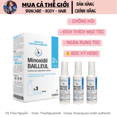 Xịt mọc tóc Minoxidil Bailleul