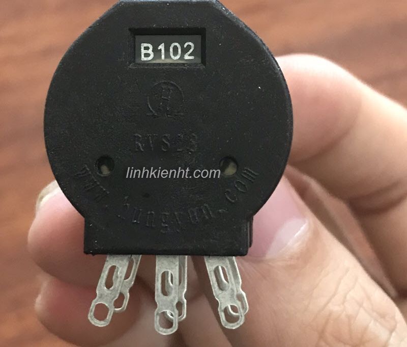 Linh kiện chiết áp máy hàn rvs28gp-b102 b102k 2w/1k 6 chân mới