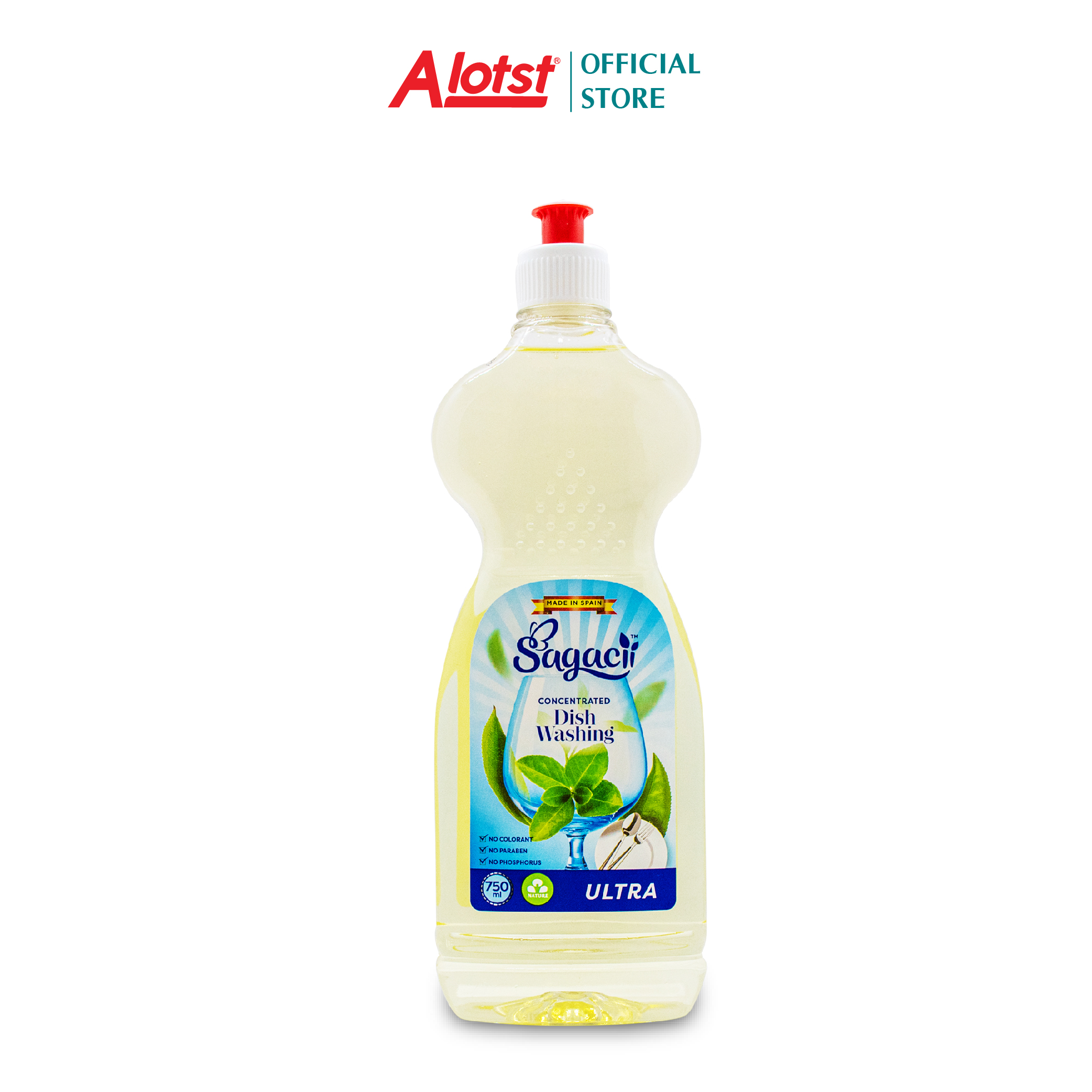 Nước rửa chén bát đậm đặc Sagacii 750ml Ultra made in Spain