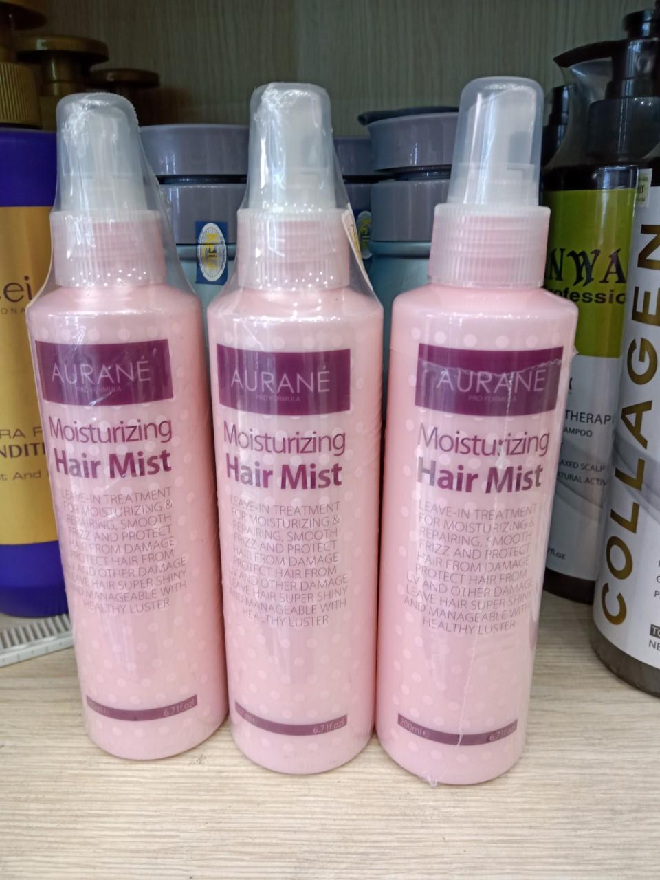 Xịt dưỡng ẩm suôn mượt chống rối cho tóc khô Aurane Moisturizing Hair Mist 200ml