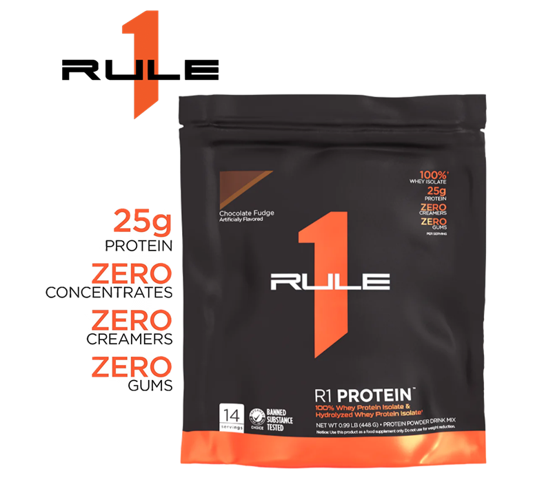 Thực phẩm bổ sung rule 1 protein isolate/ hydrolysate 1lb - 14 -15 servings - 450g