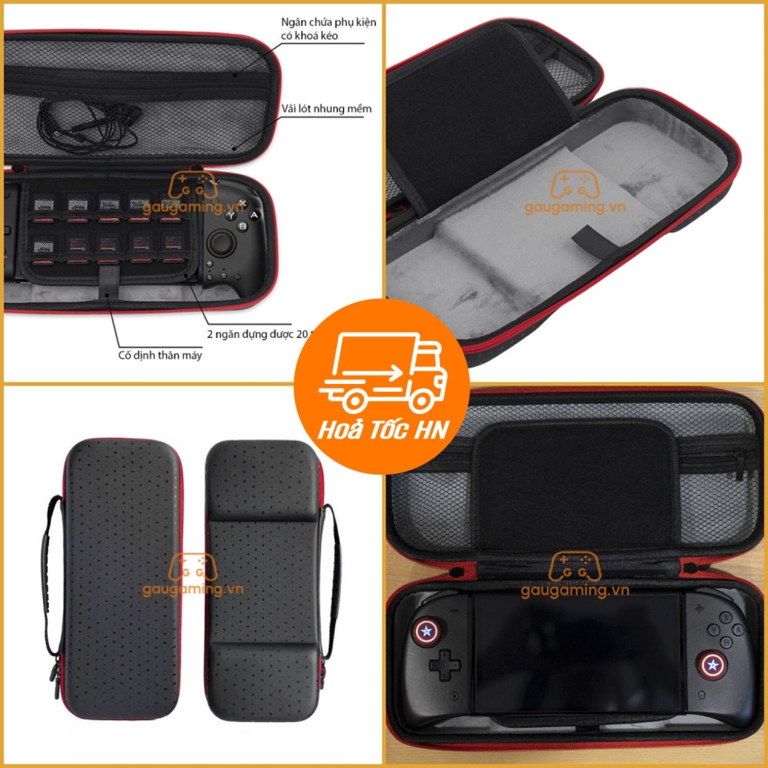 Túi đựng Nintendo Switch với HORI Split Pad hoặc Joycon lớn