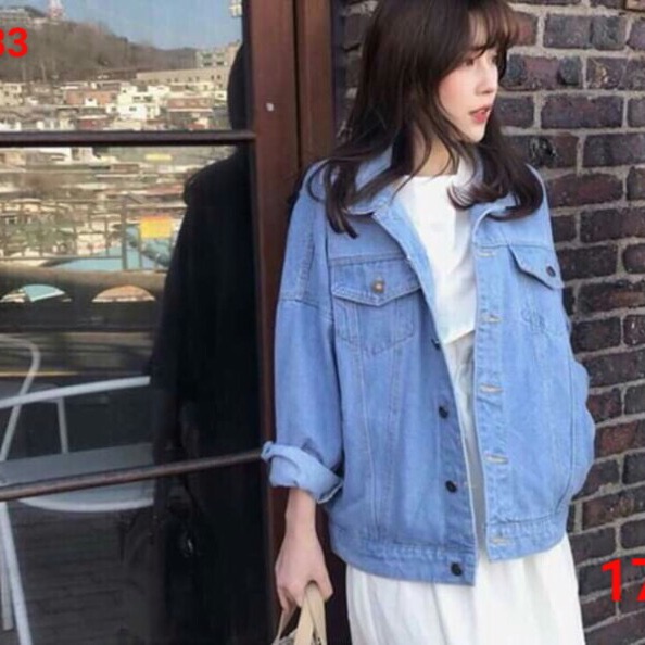 [HCM]Áo khoác jean nữ - áo khoác jeans xanh đại dương Ocean đẹp form rộng size M-L-XL Mua Ngay