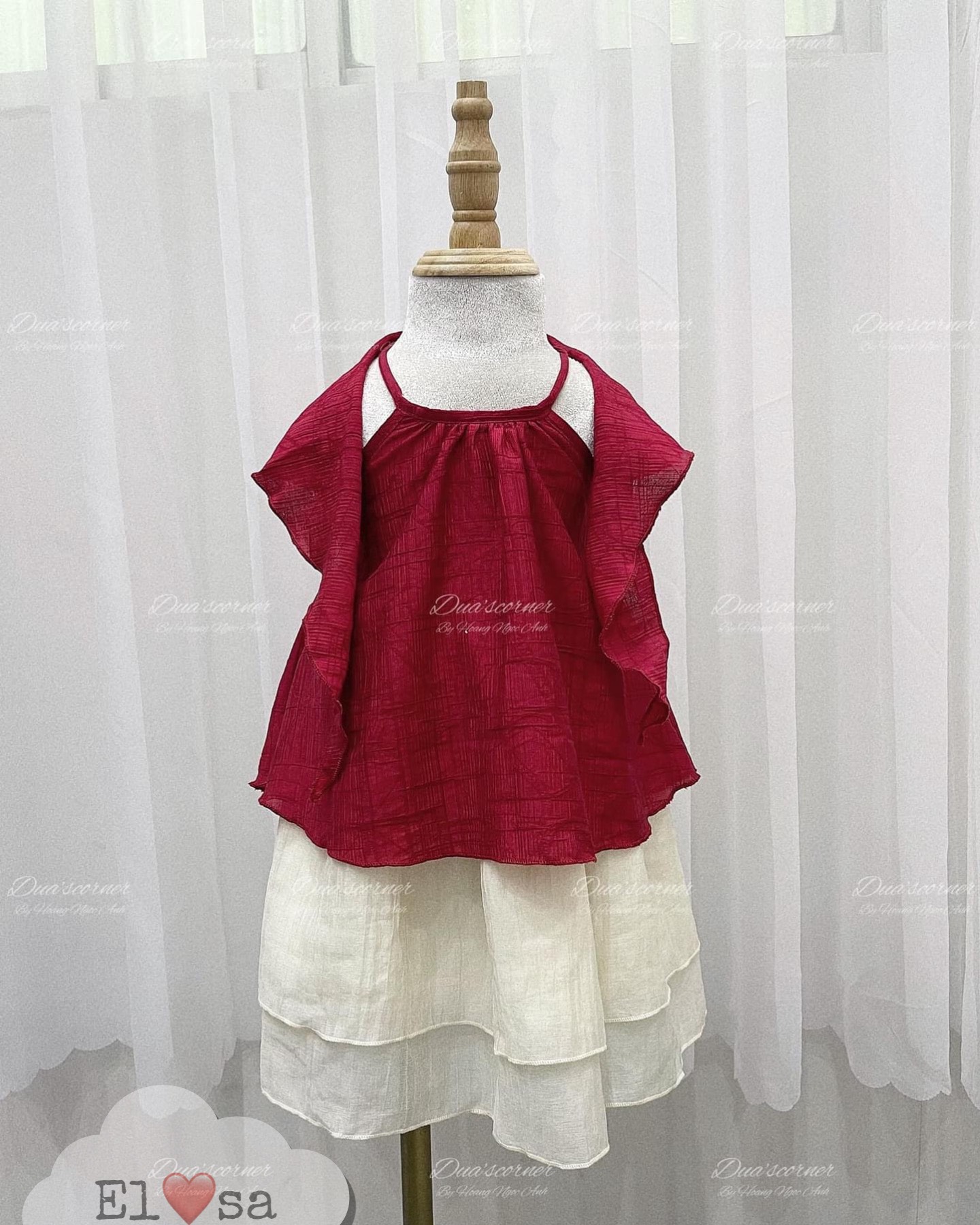 Quần áo bé gái--set yếm +chân váy 8-30kg annakids
