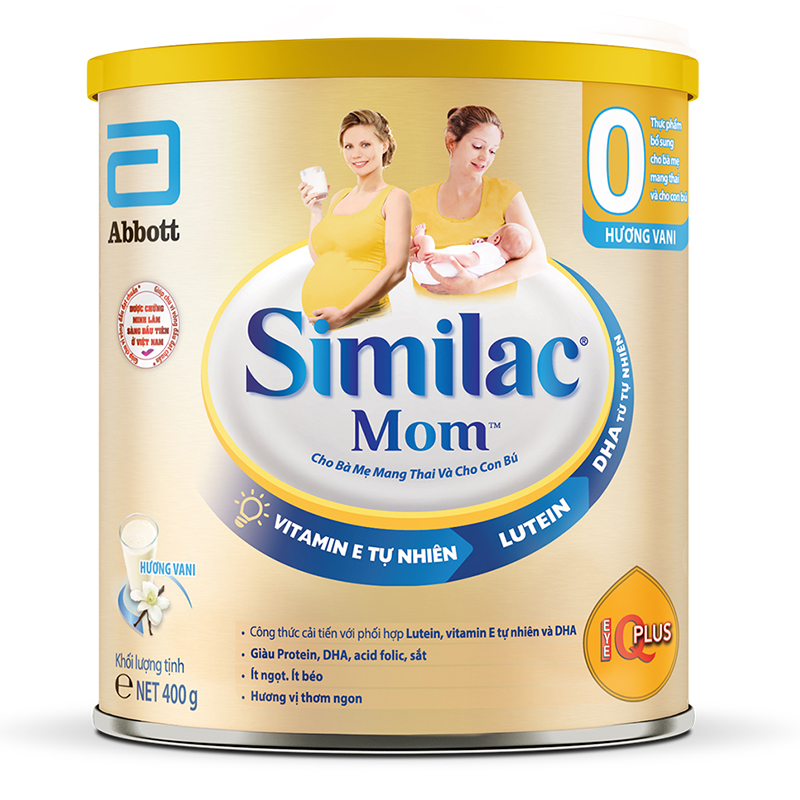 Date 2 2025 Sữa Bột Similac Mom IQ Plus Hương Vani Hộp 400g