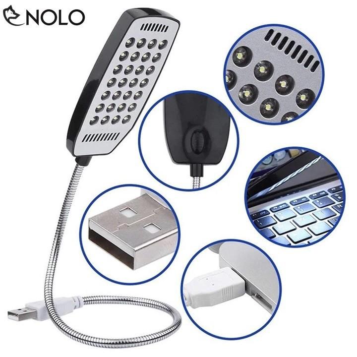 Đèn led 28 bóng siêu sáng để bàn nguồn usb thân hợp kim uốn dẻo
