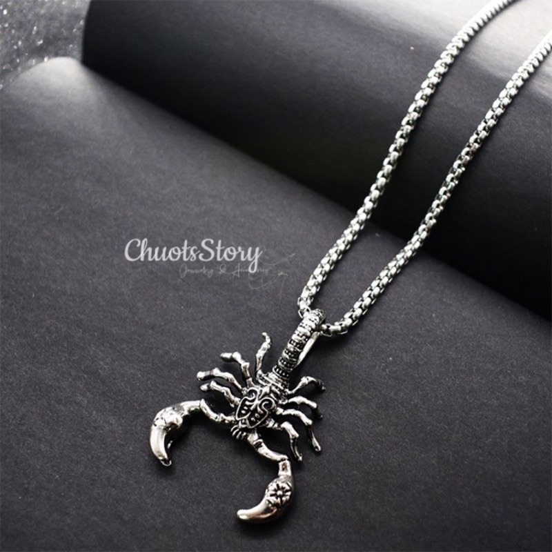 Vòng cổ nam hình bọ cạp, dây chuyền unisex phong cách thời trang cá tính - vct0005 -