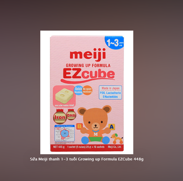 Sữa Meiji thanh 1-3 tuổi Growing up Formula EZCube 448g