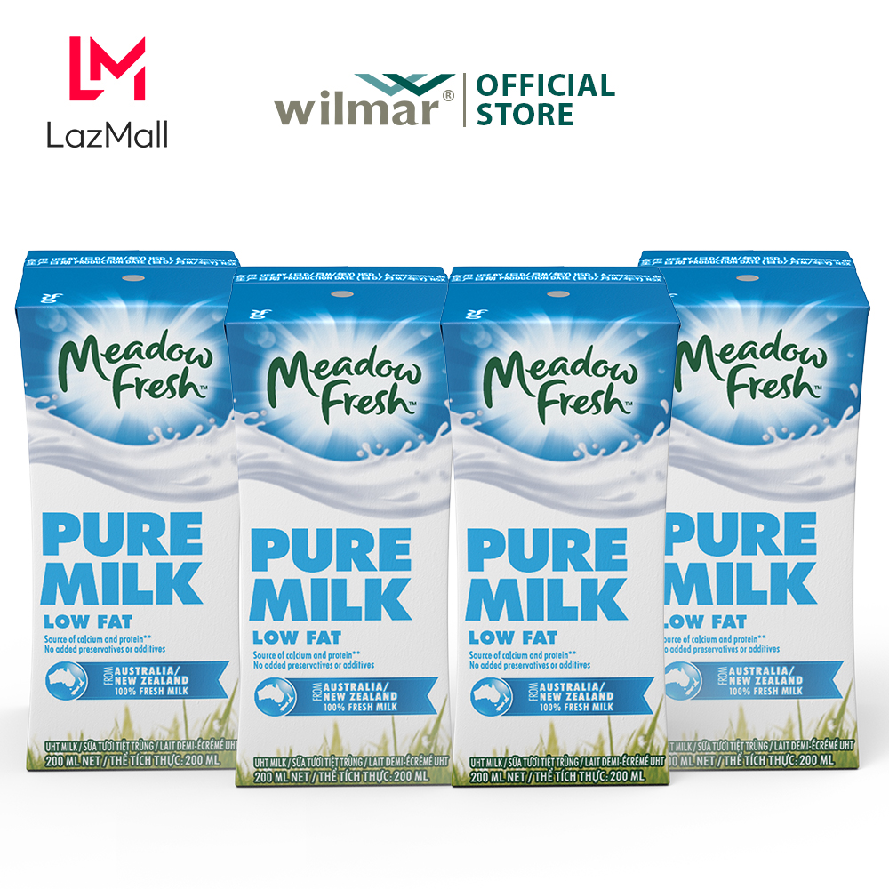 Mua 3 Tặng 1 - Lốc Sữa Tươi Meadow Fresh Ít Béo 200ml - Nhập Khẩu Úc