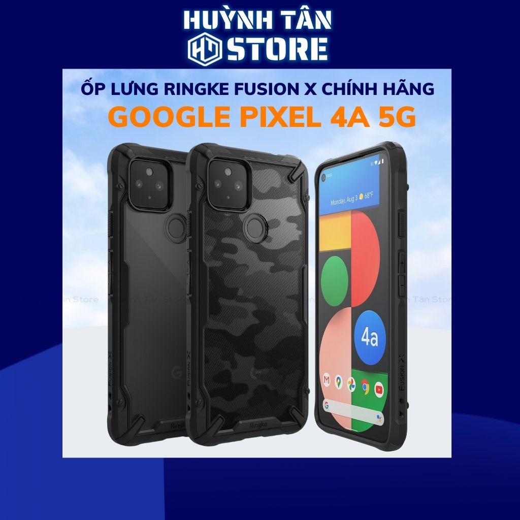 Ốp lưng pixel 4a 5g RINGKE chính hãng trong suốt chống sốc FUSION X chống ố vàng phụ kiện điện thoại huỳnh tân