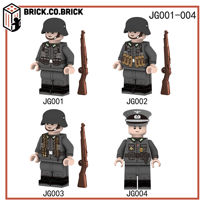 Lính Đức Mô Hình Đồ Chơi Lắp Ráp Lính Quân Đội Thế Chiến Minifigure Germany Soldier World War JG001-JG004
