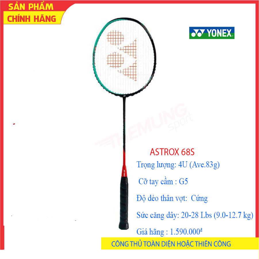 Vợt cầu lông Yonex Astrox 68S - bảo hành toàn quốc
