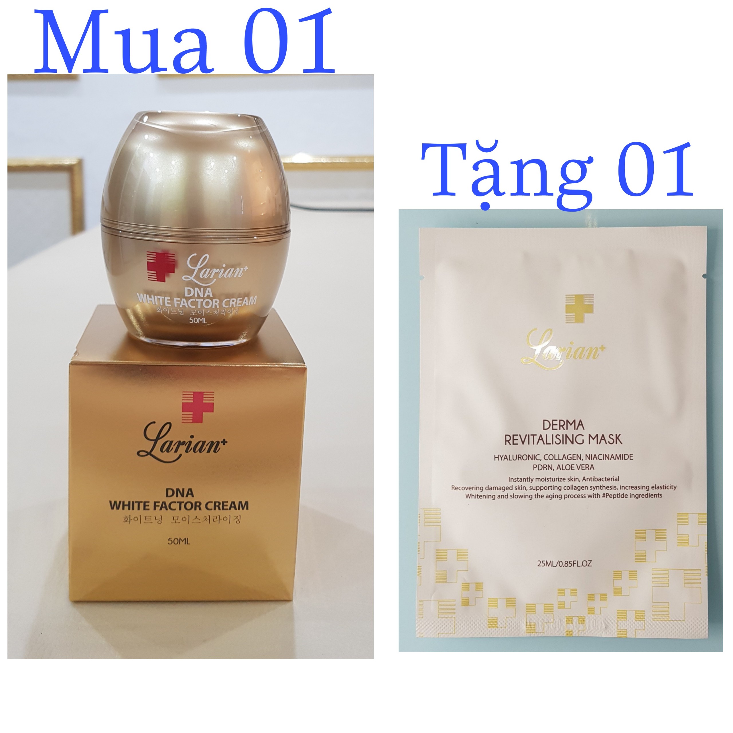 Kem dưỡng trắng da, làm mờ thâm nám, tàn nhang Larian+ Derma White Factor Cream