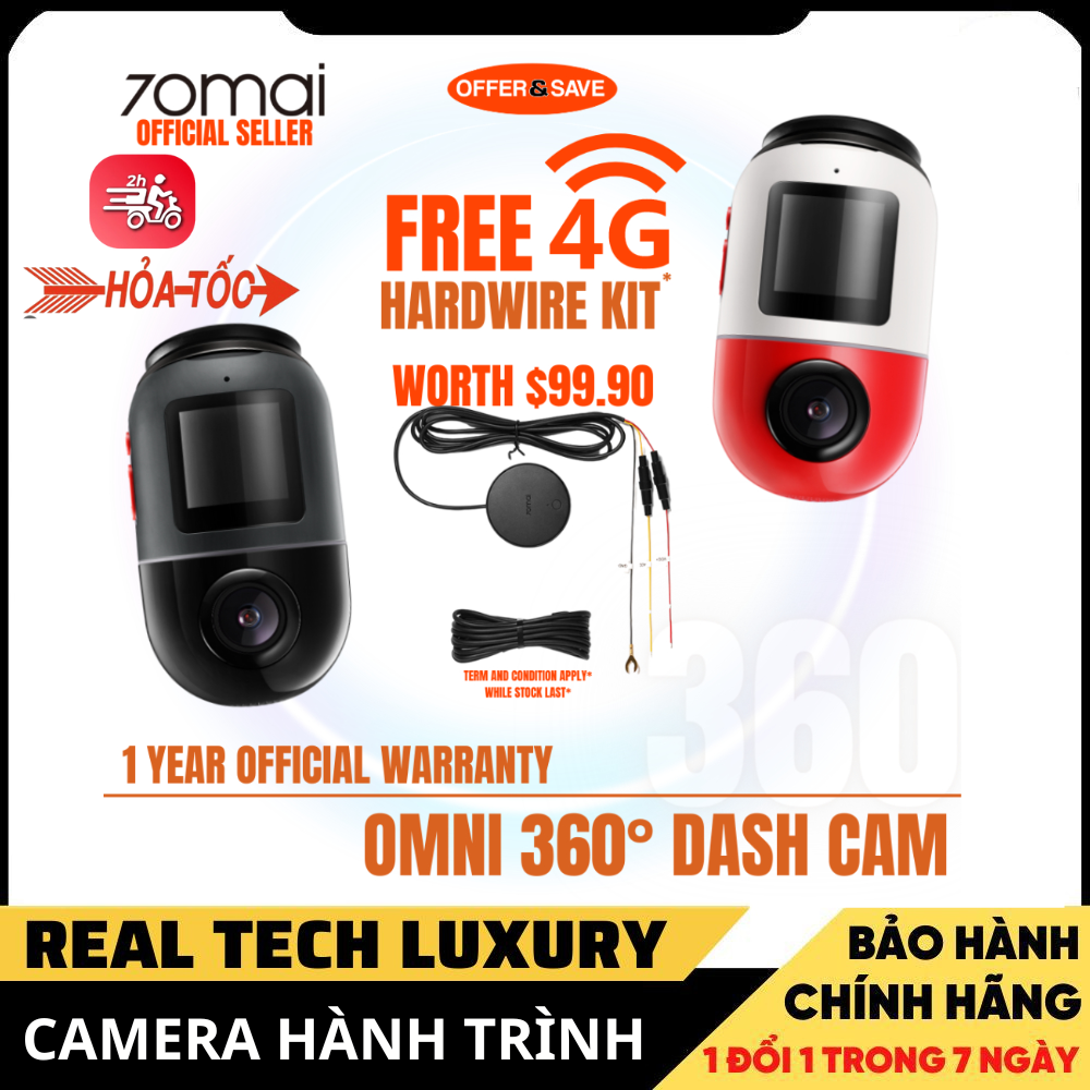 Camera Hành Trình 70mai Dash Cam Omni X200 Giám Sát Từ Xa Bằng Mạng 4G Điều Khiển Xoay 360 Độ trông xe nơi đỗ tich hợp gps xem camera từ xa cảnh báo va chạm 70mai bảo hành 24 tháng