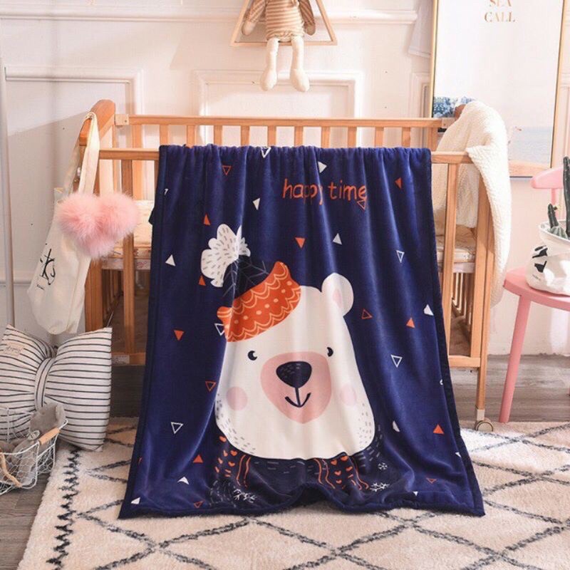 Chăn Lông Tuyết Mềm Mịn Cho Bé 1mx1.4m