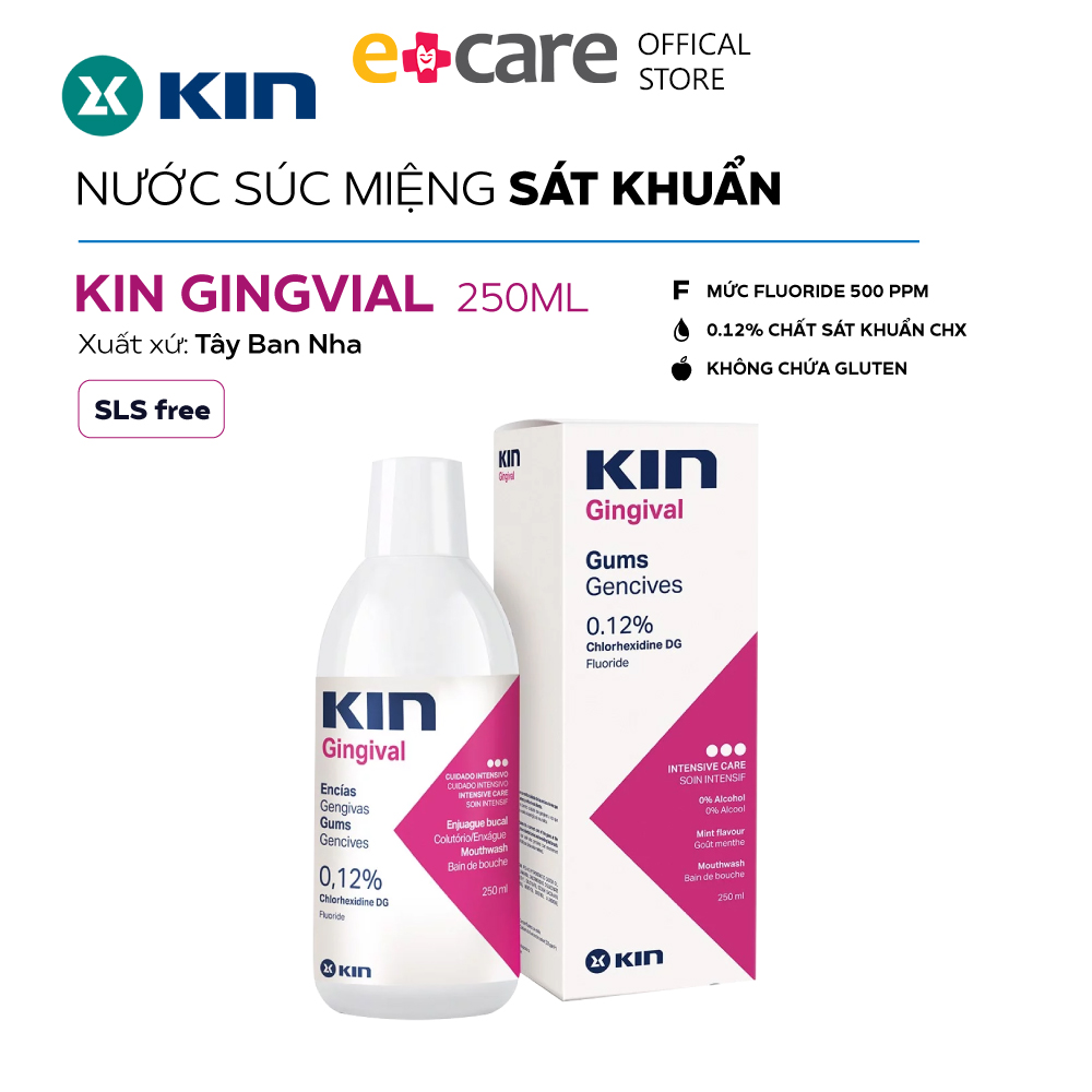  Nước súc miệng ngừa viêm nướu Kin Gingival 250ml 
