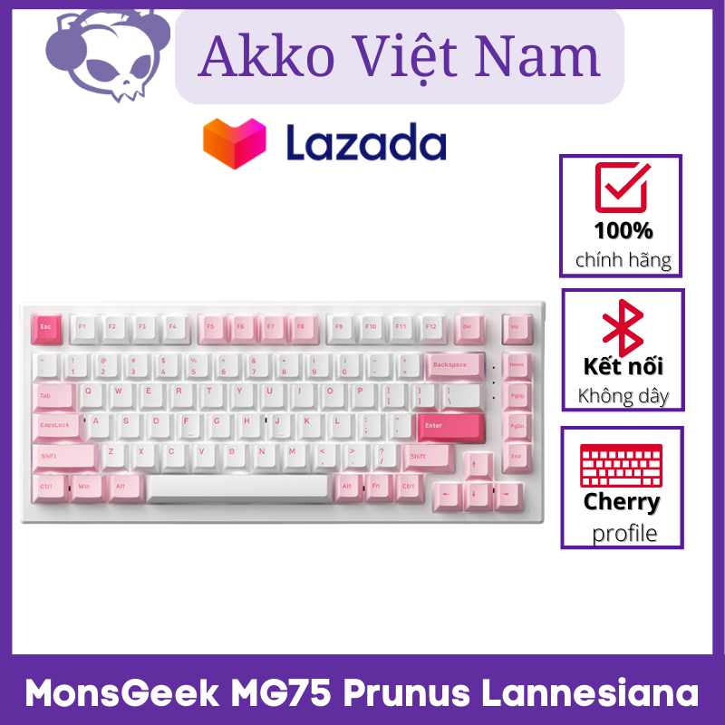 Bàn phím cơ MonsGeek MG75 Prunus Lannesiana (White LED / AKKO sw v3)