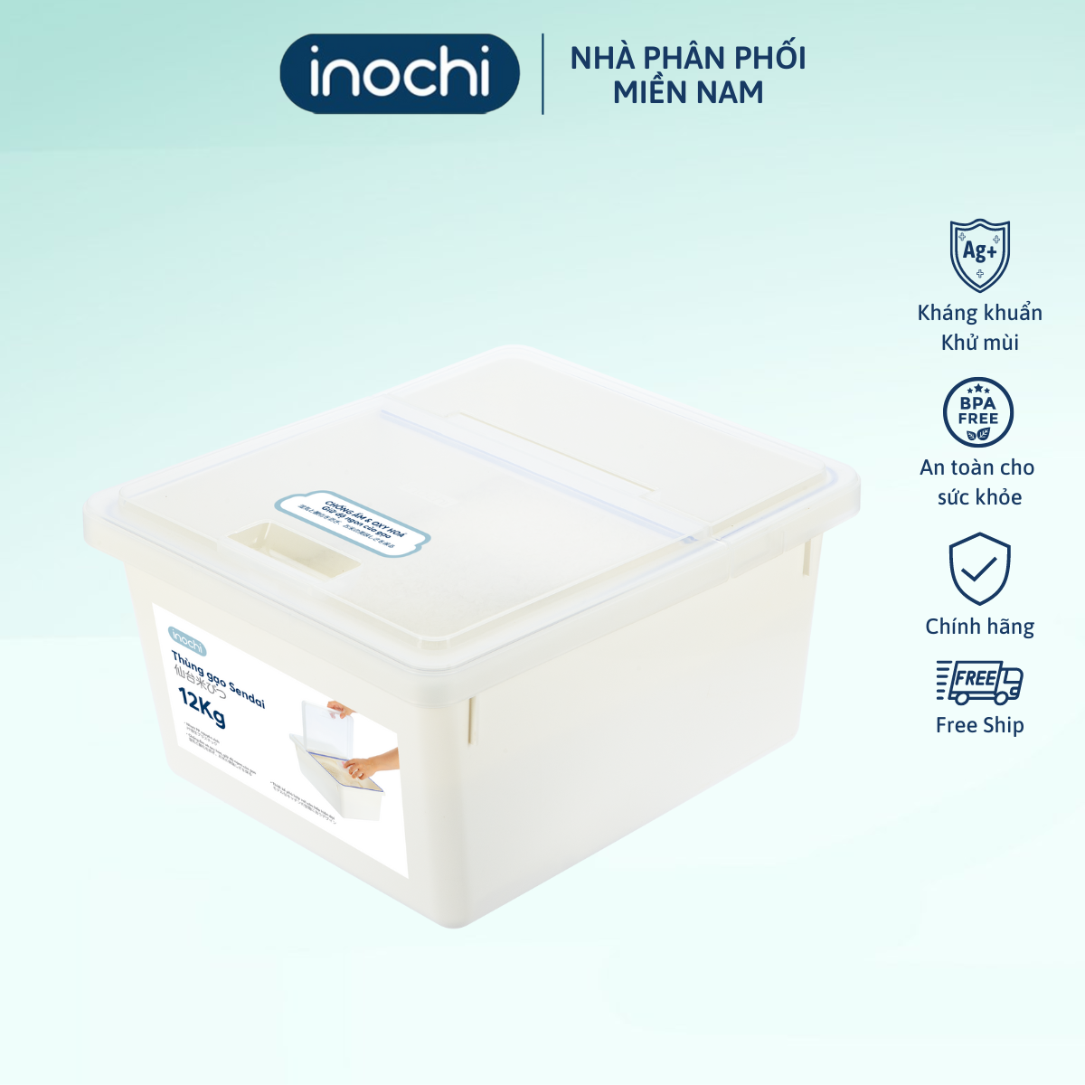 Thùng gạo Sendai 12kg