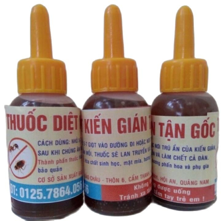 Combo 5 Thuốc Diệt Kiến Gián Tận Gốc thuốc diệt kiến gián sinh học, có thành phần từ mật mía, rất an toàn