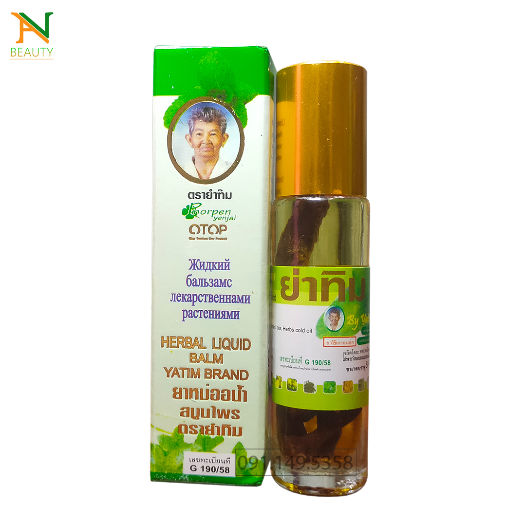 Combo 3 chai dầu gió lăn thảo dược 16 vị thái lan hiệu bà già otop 8cc