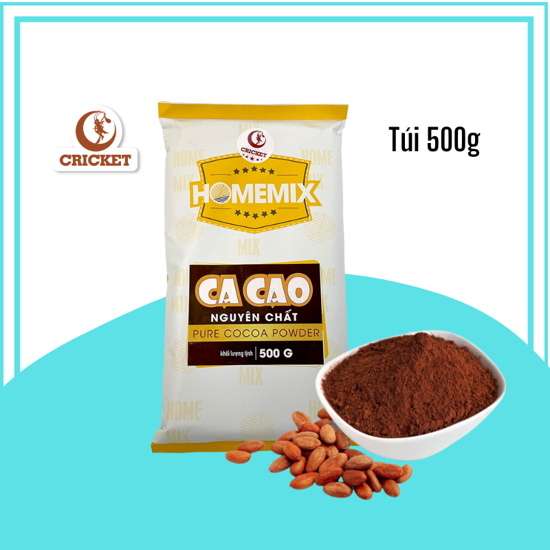 Bột Cacao Nguyên Chất Home Mix - 500g - Cacao Nguyên Chất Thơm Ngon Đậm Vị