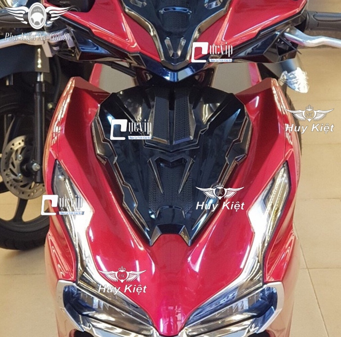 Ốp chỉ mũi mặt nạ airblade ab 2023 đời mới 160cc, 125cc, airblade 2020 - 2023 full đen bóng ms2670