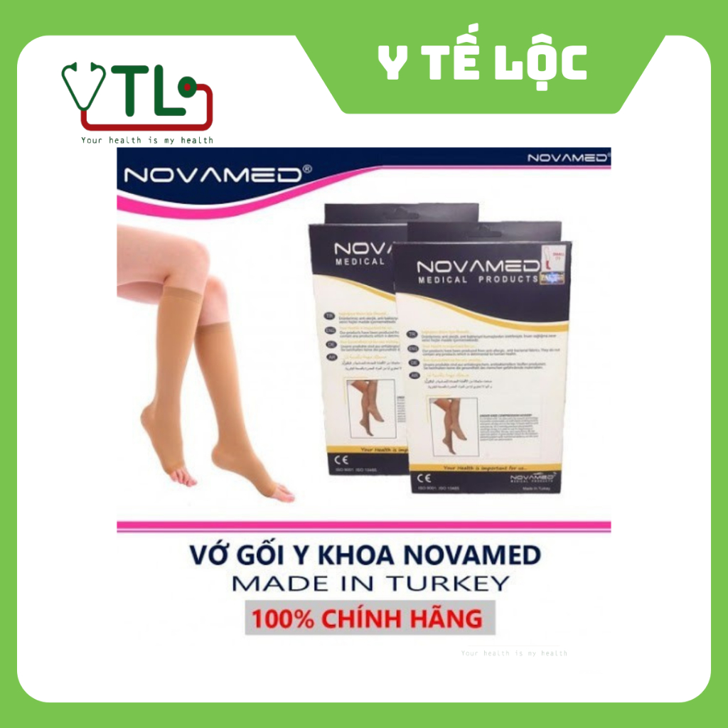 [ ÁP THÊM VOUCHER 10% ĐỂ CÓ GIÁ RẺ HƠN ] Vớ y khoa Vớ giãn tĩnh mạch Dưới Gối NOVAMED Made in Thổ Nhĩ Kì