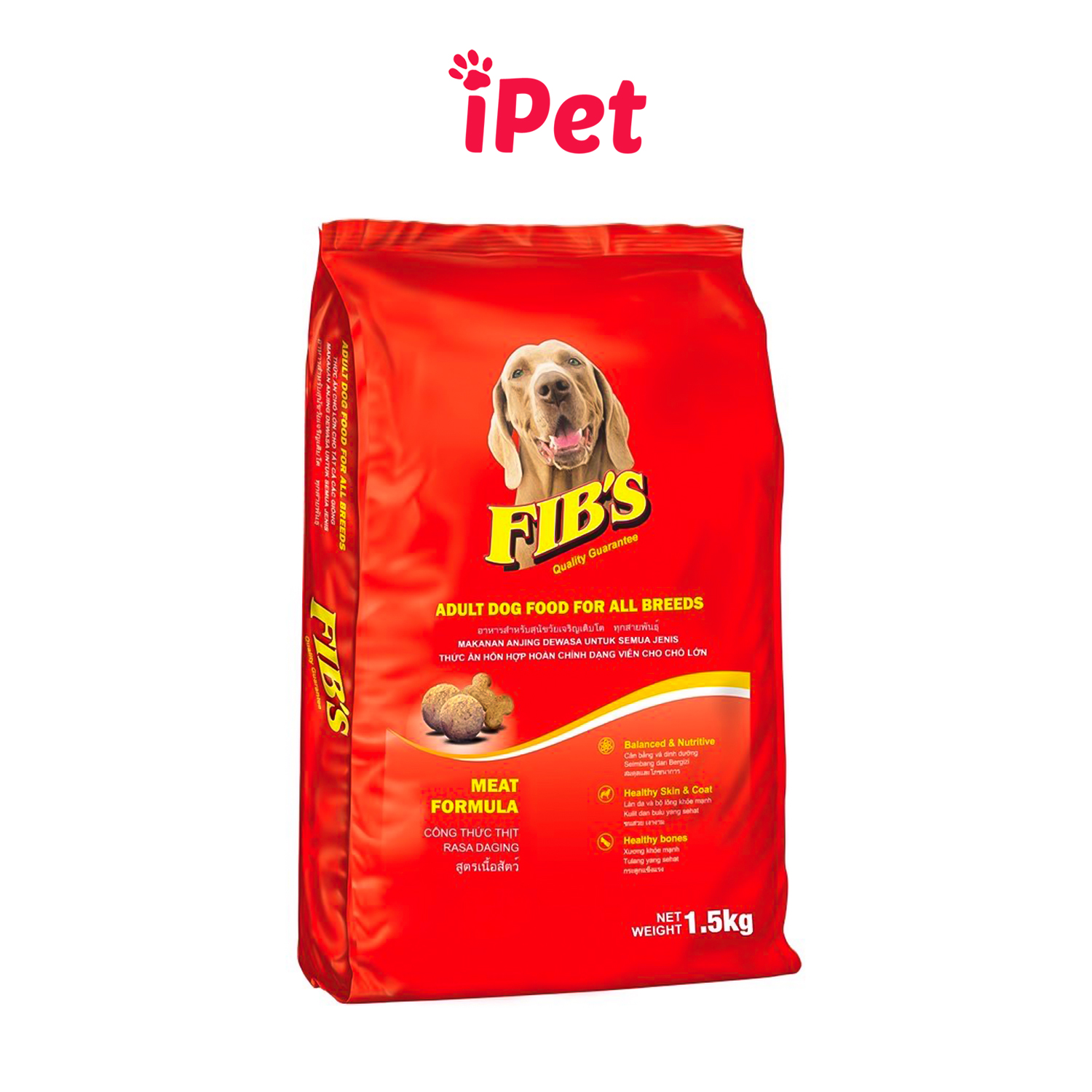 Thức Ăn Hạt Khô Cho Chó Lớn FIBS 1.5kg - iPet Shop