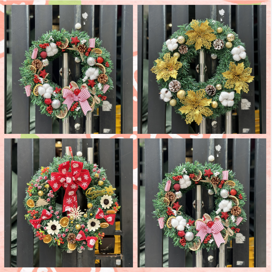 TẶNG ĐÈN - VÒNG HOA NOEL LOẠI DÀY TRANG TRÍ TƯỜNG GIÁNG SINH HT738