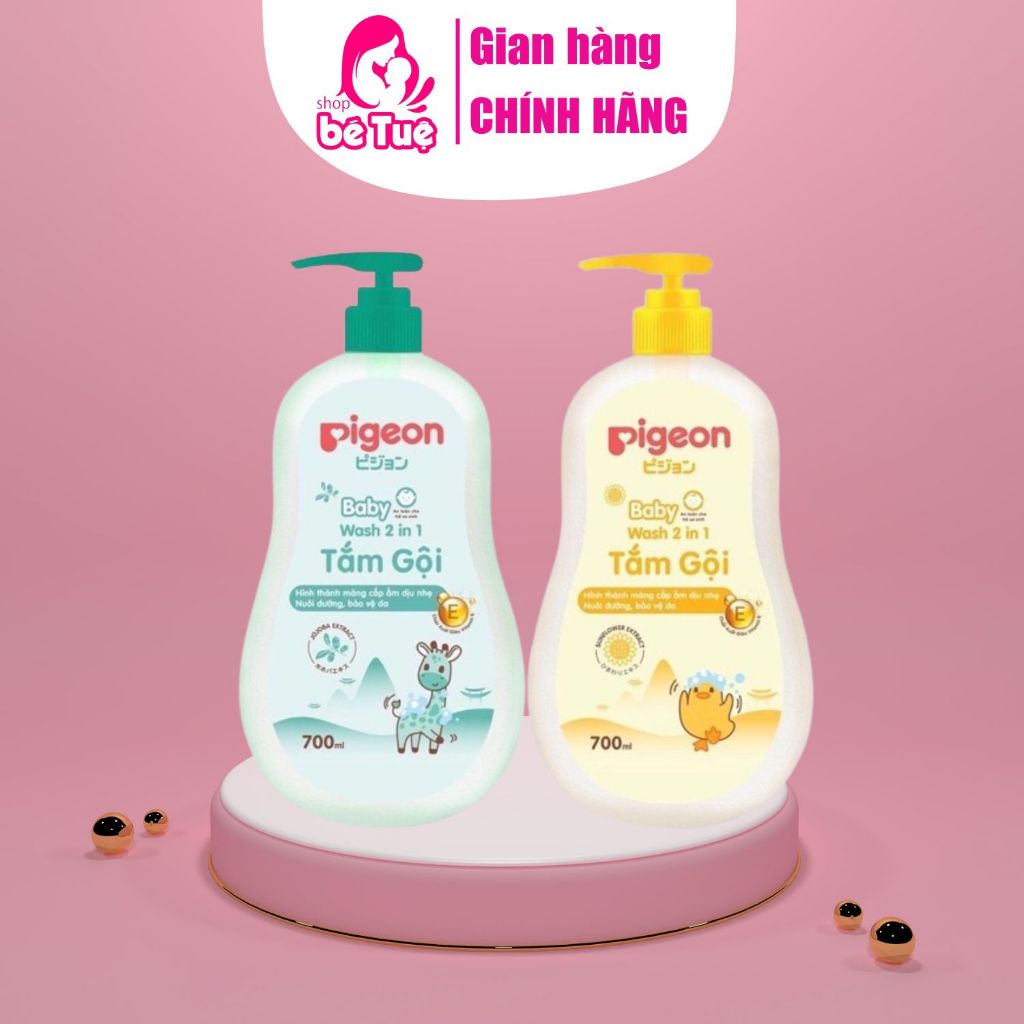 Tắm gội Pigeon tắm gội cho bé sữa tắm gội toàn thân 2 trong 1 dầu gội sữa tắm dịu nhẹ 700ml