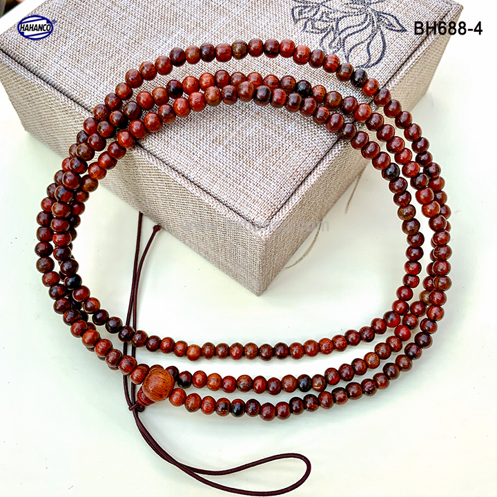 Chuỗi vòng tay /Cổ hạt gỗ trắc rất đẹp đủ Size, thiết kế giản dị tinh tế - HAHANCO (BH688)
