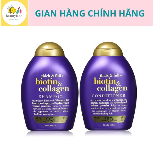 Dầu gội xả Biotin Collagen OGX 385ml USA chống rụng tóc và kích thích mọc tóc
