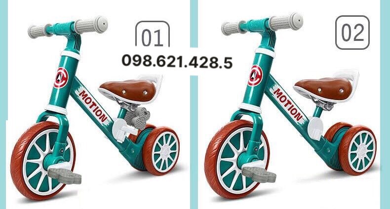 Xe MOTION Chòi Chân 3 Bánh Tự Cân Bằng Kết Hợp Xe Đạp Có Yên Xe MOTION Chòi Chân 3 Bánh Tự Cân Bằng Kết Hợp Xe Đạp Có Yên