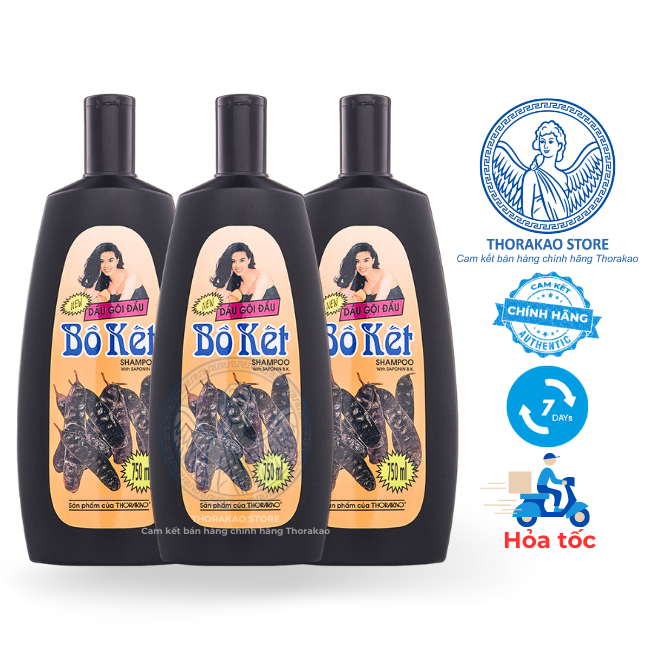 Dầu Gội Đầu Bồ Kết Thorakao 750ml sạch gàu mượt tóc đen óng ả - Thorakao Store.