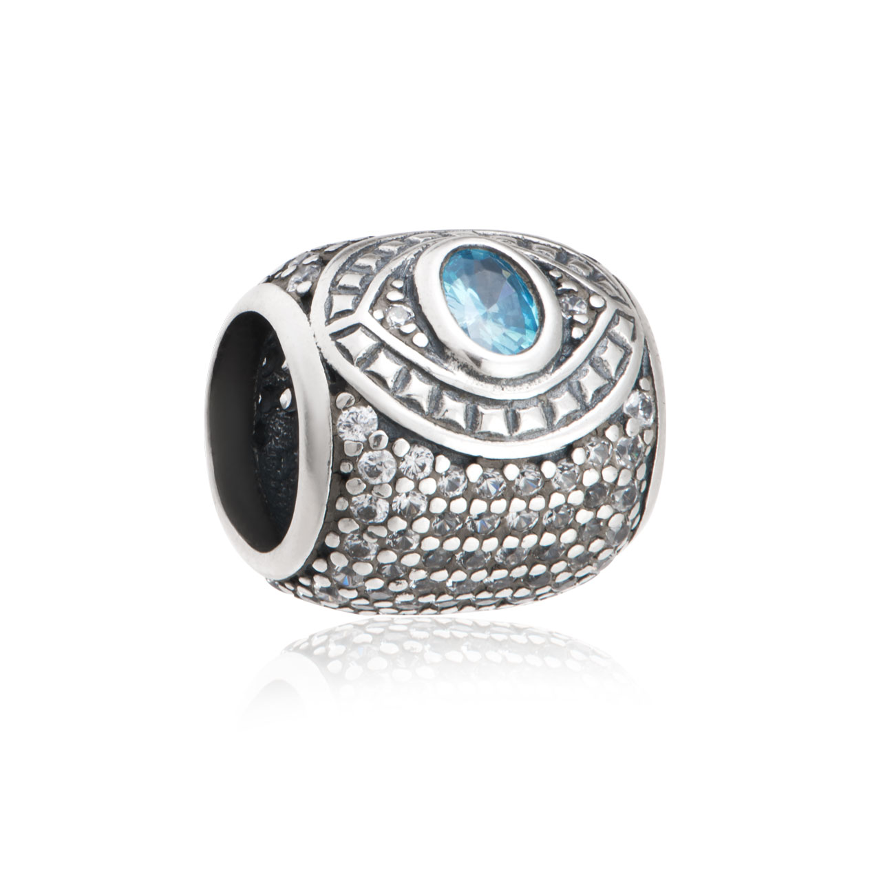 Hạt charm nam pnjsilver my man mắt thần xi giả cổ 0000k060163