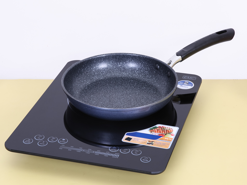 Chảo chống dính vân đá đáy từ happycook nhfp-24ih 24cm
