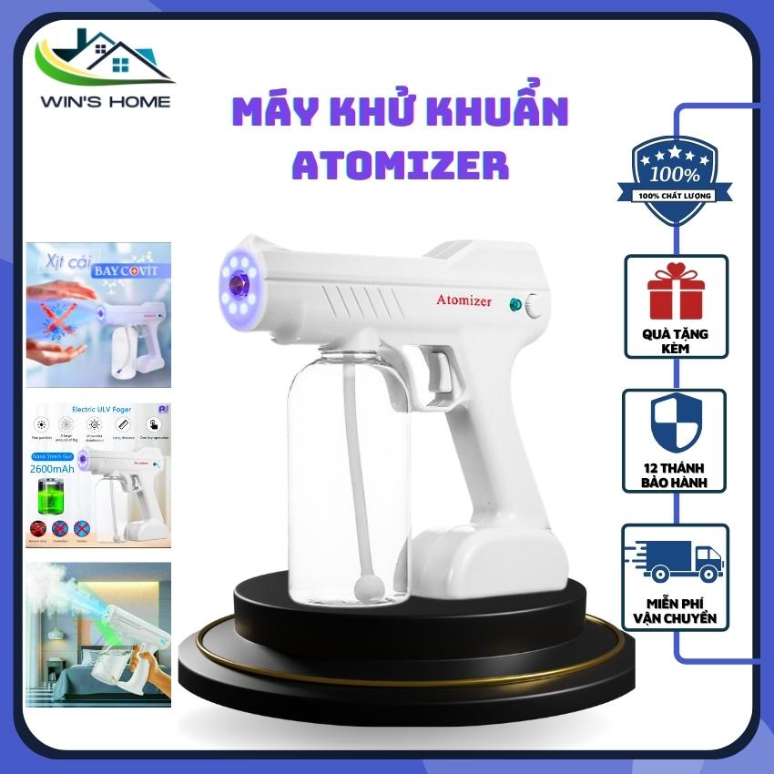 Máy khử khuẩn nano atomizer , máy xịt khuẩn atomizer 8 led uv -máy xịt khử khuẩn cầm tay nano bình chứa 800ml, 8 mắt- lõi đồng - nano ánh sáng, khử trùng diệt khuẩn 99%, win's home - wh03
