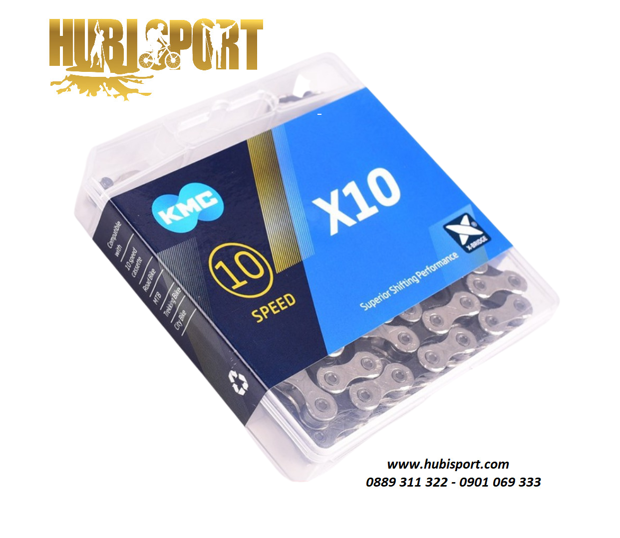 Sên xích xe đạp 10x kmc speed dành cho xe đạp 10speed