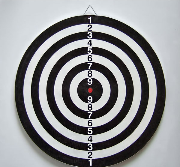 Bảng phi tiêu gỗ cao cấp 18 inches, 02 mặt chữ sắt đúng chuẩn