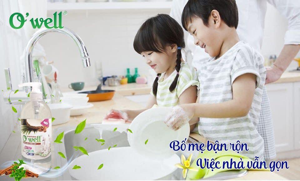 Nước rửa chén thảo dược hương quế O'well