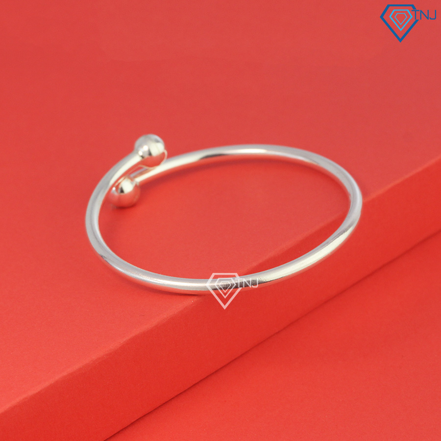 Vòng bạc trẻ em dạng kiềng trơn LTT0047 - Trang Sức TNJ