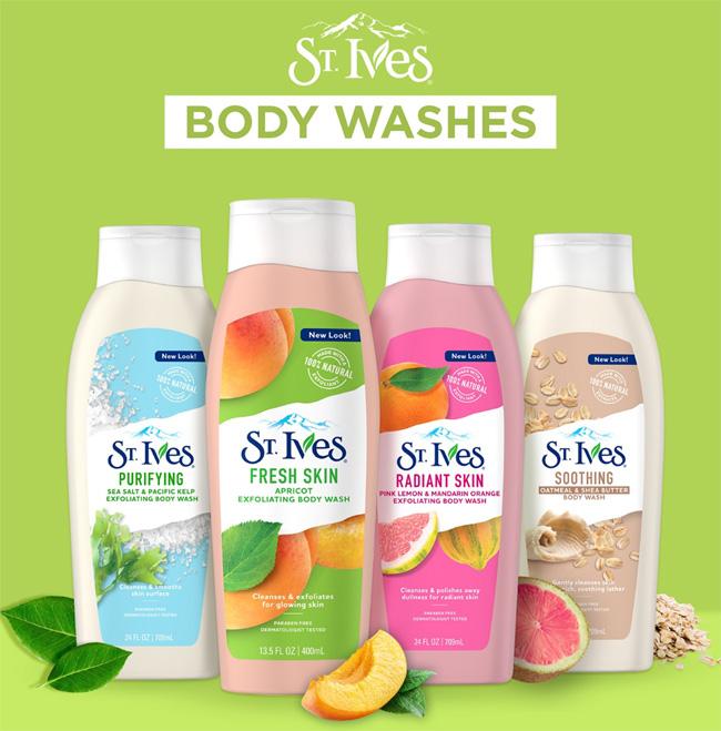 Sữa tắm dưỡng da st. ives body wask 400ml nhiều mùi