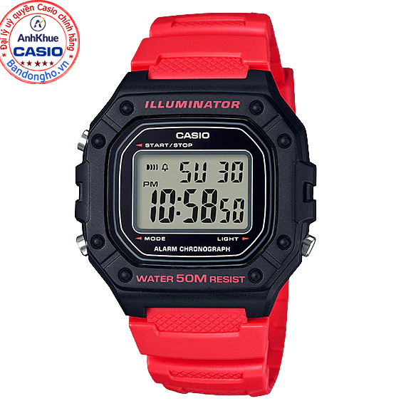 Đồng hồ nam casio w-218h-4bvdf ❤️ 𝐅𝐑𝐄𝐄𝐒𝐇𝐈𝐏 ❤️ đồng hồ nam casio dây nhựa chống nước 50m pin 7 năm chính hãng anh khuê