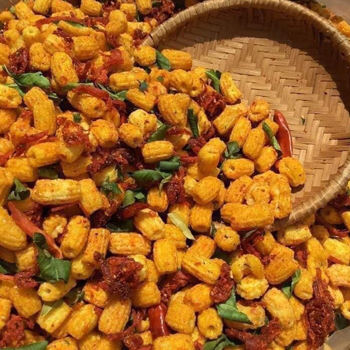 1kg nui sấy bò lá chanh loại 1- vsattp