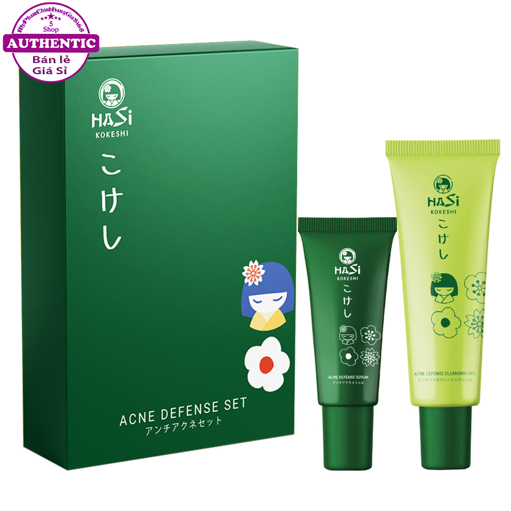 Set Ngừa Mụn HASI Kokeshi Làm Sạch Da & Ngăn Ngừa Mụn