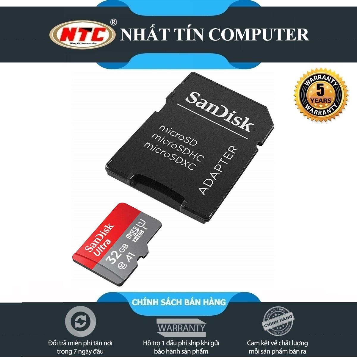 Thẻ nhớ microsdhc sandisk ultra a1 32gb u1 98mb/s - kèm adapter - nhất tín computer