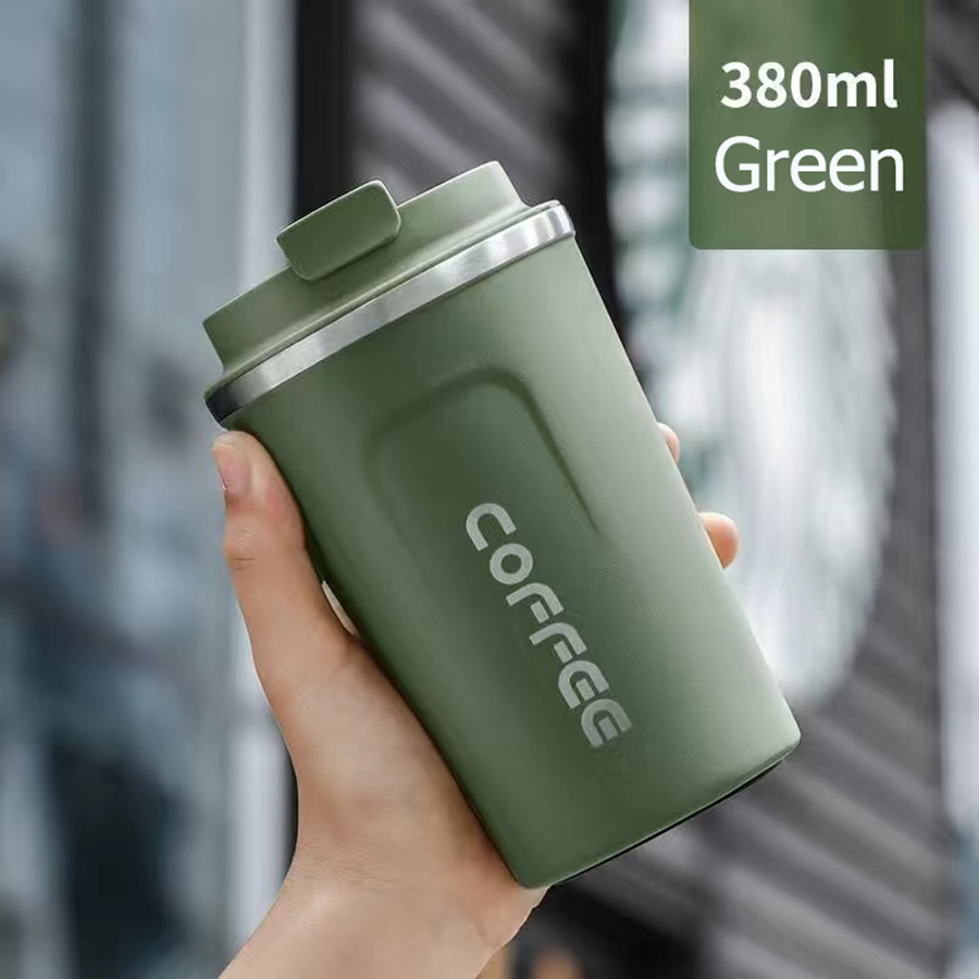 Cốc Cà Phê Du Lịch Bằng Thép Không Gỉ 380ml Bình Giữ Nhiệt Cách Nhiệt Chân Không Chống Rò Rỉ Cho Đồ Uống Nóng Lạnh - 3